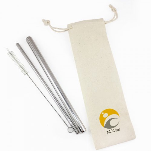 【團購商品，10個起做】NUK校徽款環保吸管三入組