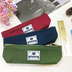 【團購商品，10個起做】NUK船型帆布筆袋_酒紅(完售)/丈青/墨綠(可混色)