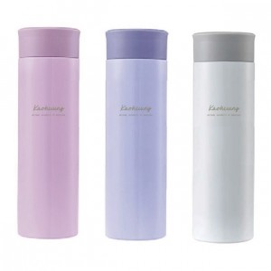 【團購商品，10個起做】NUK校徽款療癒系304輕巧保溫瓶300mL_粉紫/粉藍/珍珠白(可混色)